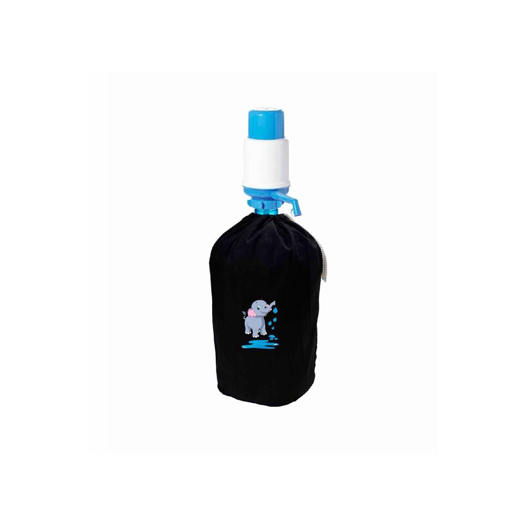 Black Carboy Case Blue Elephant Printed Black Fabric Carboy Case