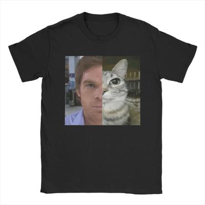 Футболка Dexter Morgan Cat Trinity для мужчин, футболка из чистого хлопка, юмористическая футболка с круглым вырезом, футболки с коротким рукавом, топы, идея для подарка