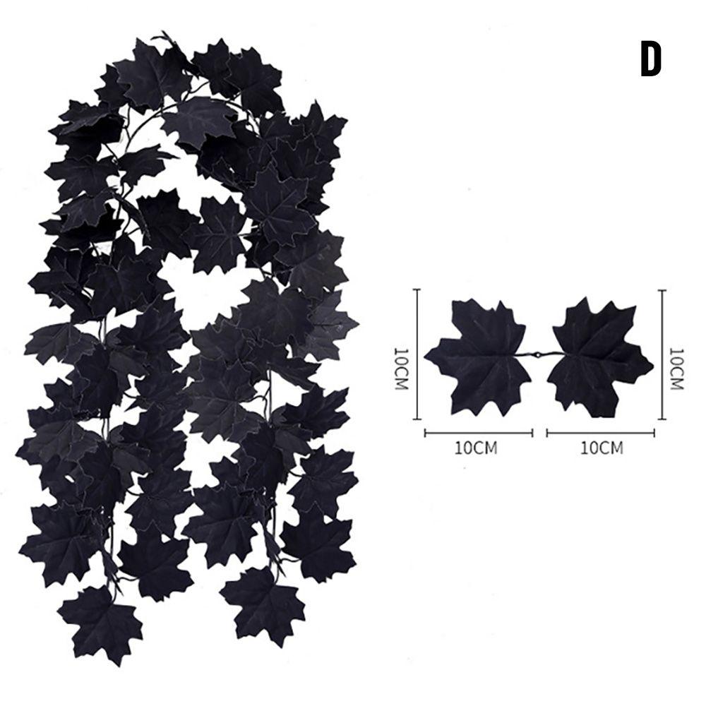 Autumn Color Rattan Lifelike Plant Simulation Maple Leaf Hanging Wreath Fall Maple Leaves Garland