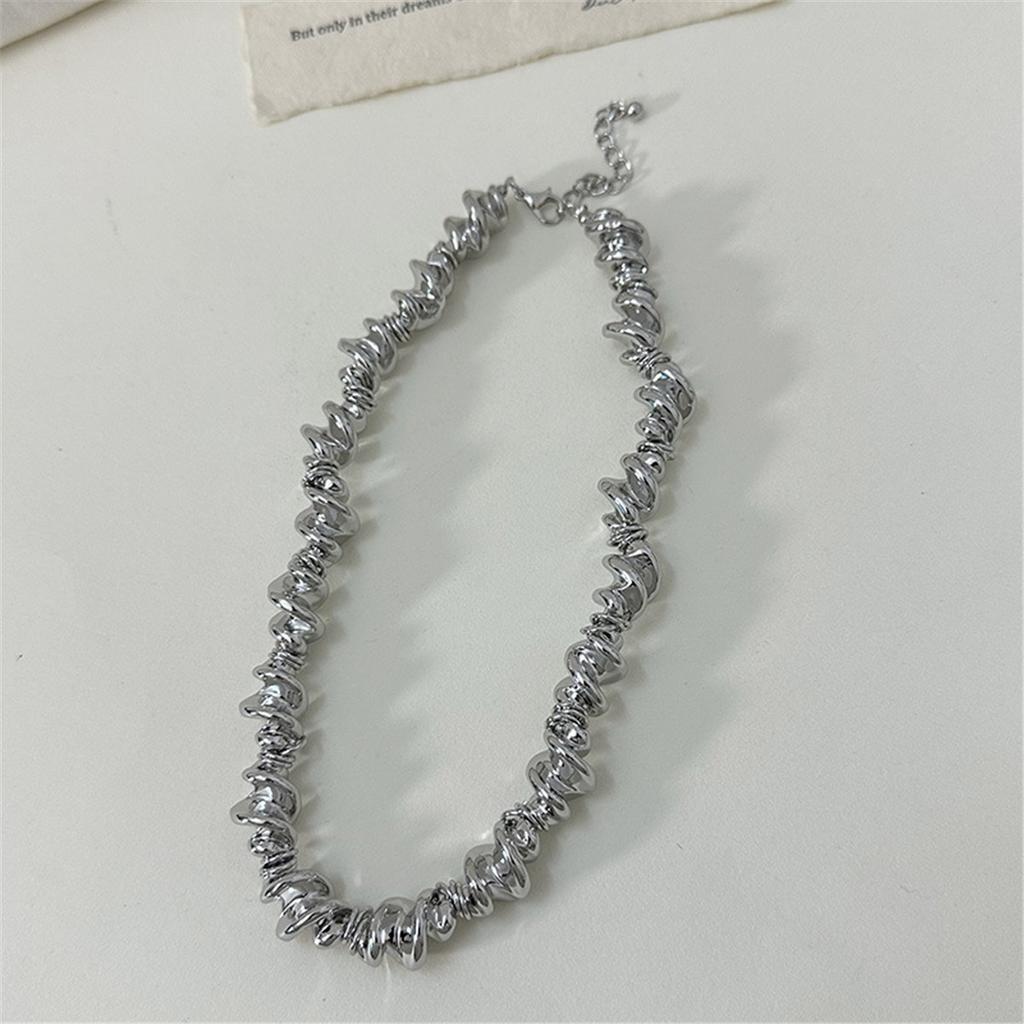 Tooxika Новый нишевый дизайн Чувство холодного ветра Спиральное нерегулярное ожерелье Легкая роскошь Мода Индивидуальность Темперамент Цепочка для ключицы для женщин