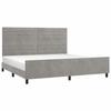 Maison Exclusive - Cadre de lit sans matelas gris clair 200x200 cm velours