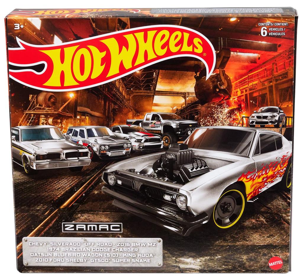Hot Wheels Zamak Multipack Mini Years Old and HDH53 Metal [6 Cars] [3 Up]