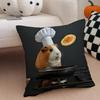 Hilarious Funny Hamster Meme cute Art Cushion Cover Throw Pillow Cover Hidden Button Durable Polyester Chair Cushion