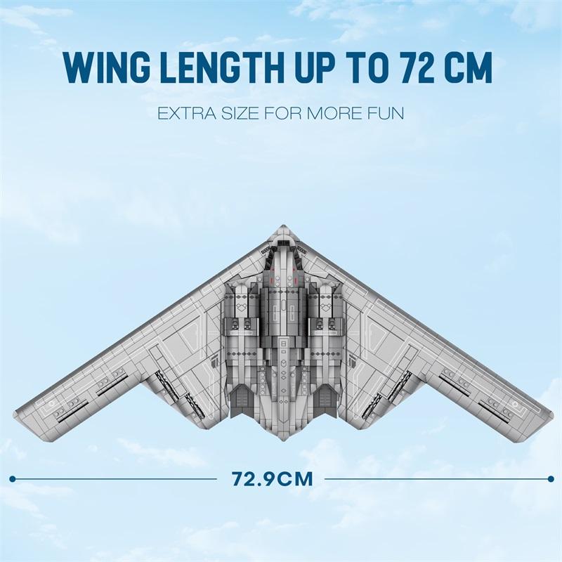 Военно-технический США B2 Ghost Stealth Ghost Bomber Fighter Building Blocks World War WW2 Special Missile Model Bricks Kids Toys