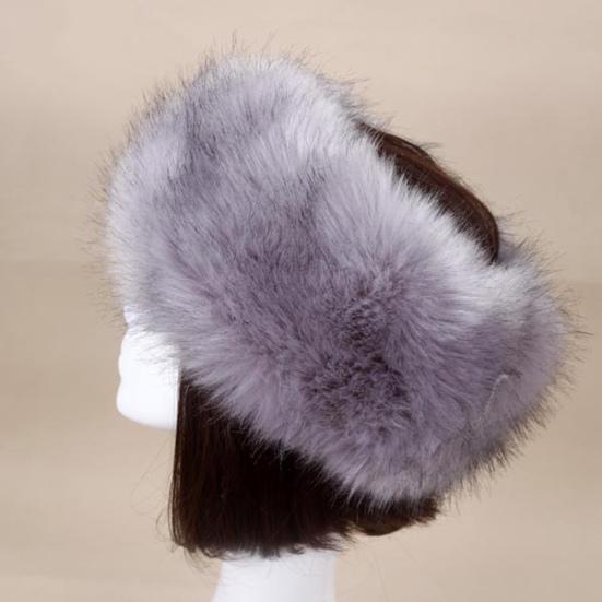 Winter Basin Hat Faux Fur Lined Hollow Top Foldable Warmth Retention Fuzzy