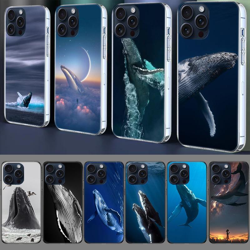 Whale Sea Giant Clear Phone Case For Iphone 17 Air 16 Pro Max 15 Pro 14 Plus 17E 16E 11 13 12 Mini Cover Cases Fundas Cell TPU C