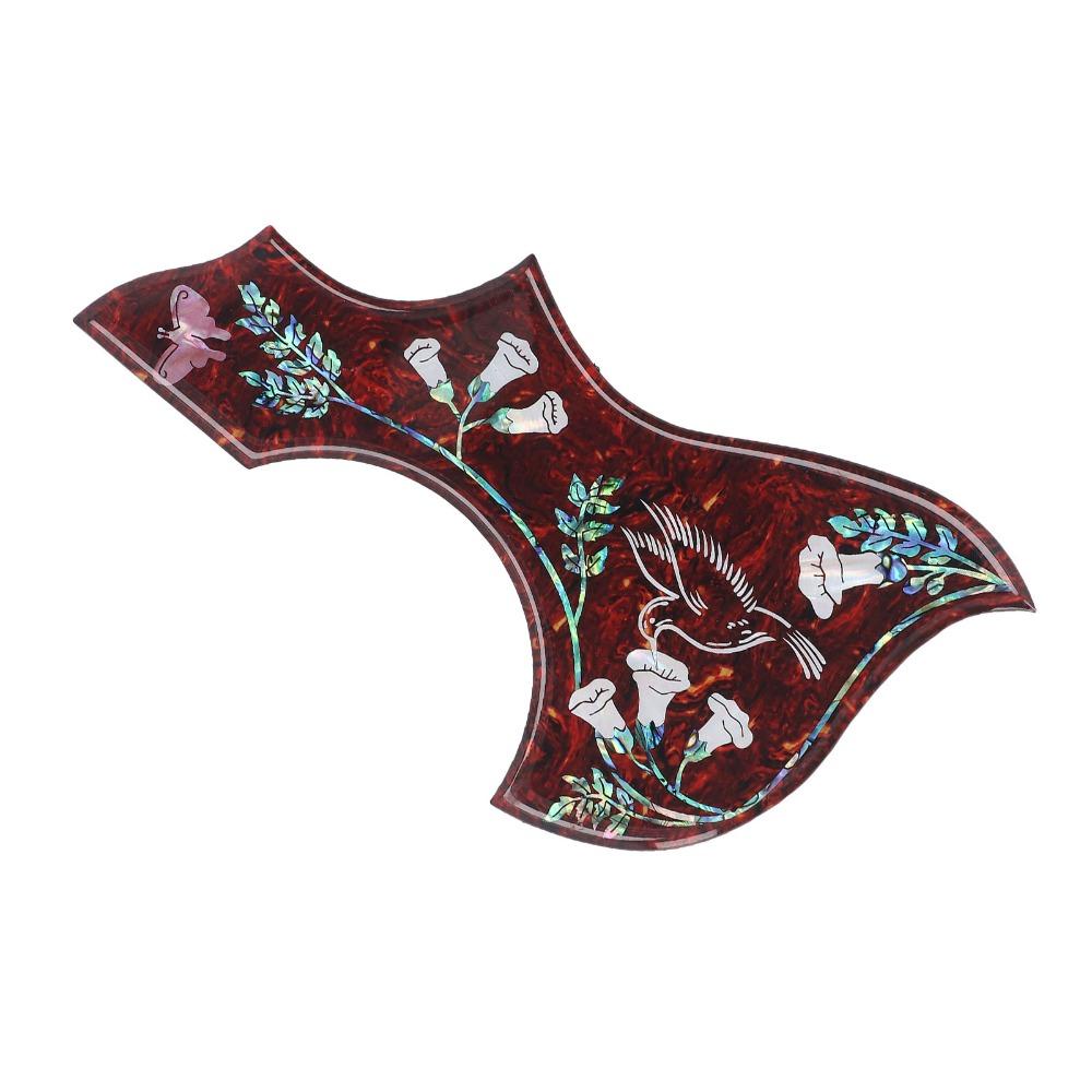 2mm Thick Guitar Pickguard Replacement Red Tortoiseshell Hummingbird Pickguard For Acoustic Guitar