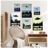DLKKLB Vintage Classic Movie The Poster I Want To Believe Poster Bar Cafe Home Kraft Paper Decorative paintings Wall Sticker