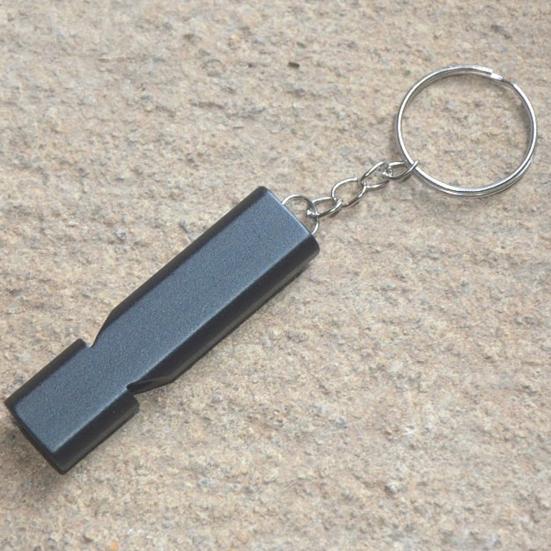 4Pcs Double Tube Emergency Whistles Clear Loud Sound Compact Size Portable Corrosion-Resistant Safety Survival Whistles with Keyring