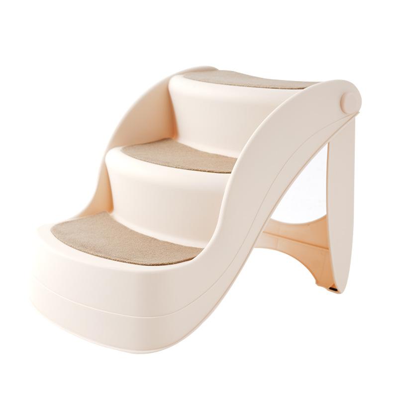 Складные пластиковые лестницы для домашних животных для высоких кроватей, прочные, для использования в помещении и на открытом воздухе для собак и кошек, нескользящие лестницы для домашних животных для дома или путешествий