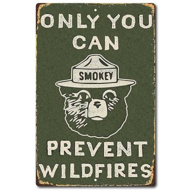 Знак Медведь Смоки Лес SMOKEY BEAR THE Винтажный вид Предотвратить ЗНАК Жесть