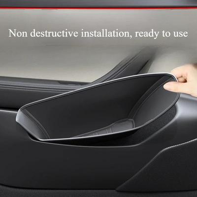 Для Tesla Model Y Juniper 2025 Карман для хранения на двери автомобиля Кожа Наппа Коробка для хранения Ручка двери Подлокотник Поднос Органайзер Аксессуары