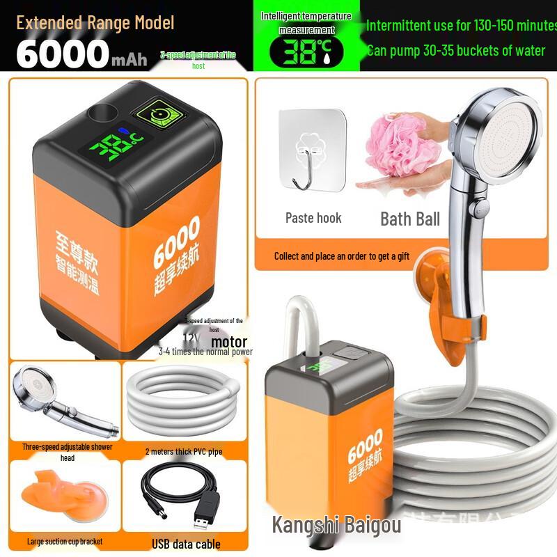 OEING Portable Electric Outdoor Shower with Smart Temperature Display