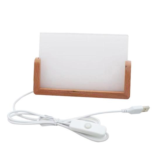 Сублимационная акриловая фоторамка со светодиодной подсветкой Термопресс DIY деревянная подставка Светодиодная подсветка фоторамка Домашний декор