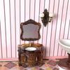 Dollhouse Mini Furniture Basin Sink Mirror Mini Bathroom Scene Home Washbasin Toy Ornament For Doll House Decoration Accessories