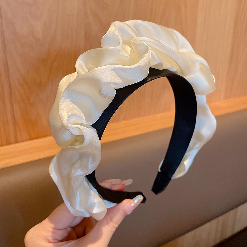 Повязка на голову вафельная конфетного цвета: Высокая тулья, Улучшенная губка для умывания лица, Широкий обруч для волос для ранней весны.
