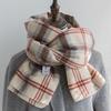 Elegant Plaid Fringe Scarf Stylish Thick Warm Shawl Winter Unisex Coldproof Windproof Scarf