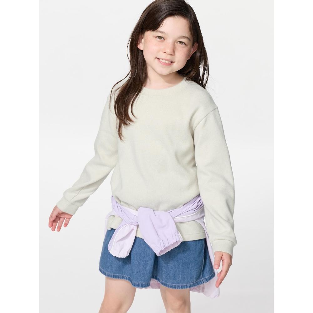 Uniqlo Япония Мягкий Вязаный Флисовый Футболка с Круглым Вырезом