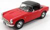TRIPLE9 Scale Honda S800 1966 Soft Top Closed Red Diecast Car 1/18