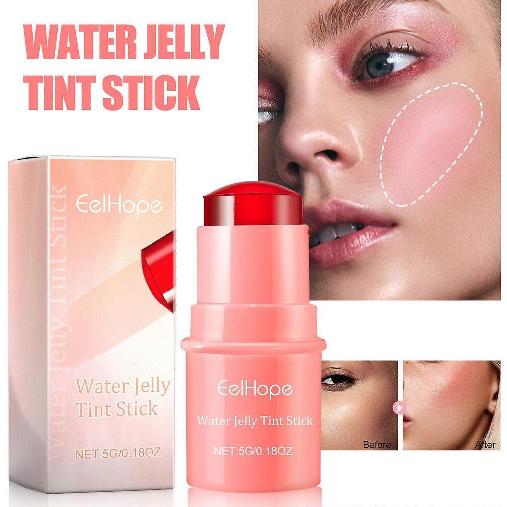 Fruit jelly coral blush lip gloss stick jelly texture easy to apply moisturizing blush lip gloss stick 1