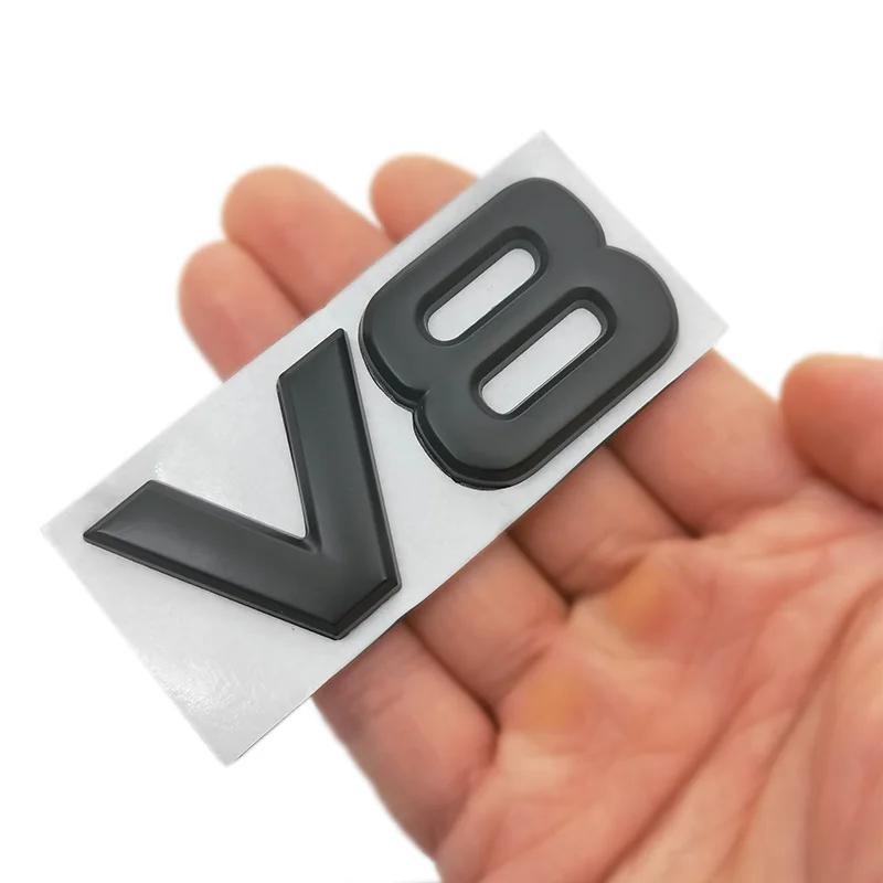 Авто металлический сплав 3D логотип V8 объем двигателя багажник задний значок автомобиля наклейка хром V8 боковое крыло эмблема наклейка стайлинг автомобиля