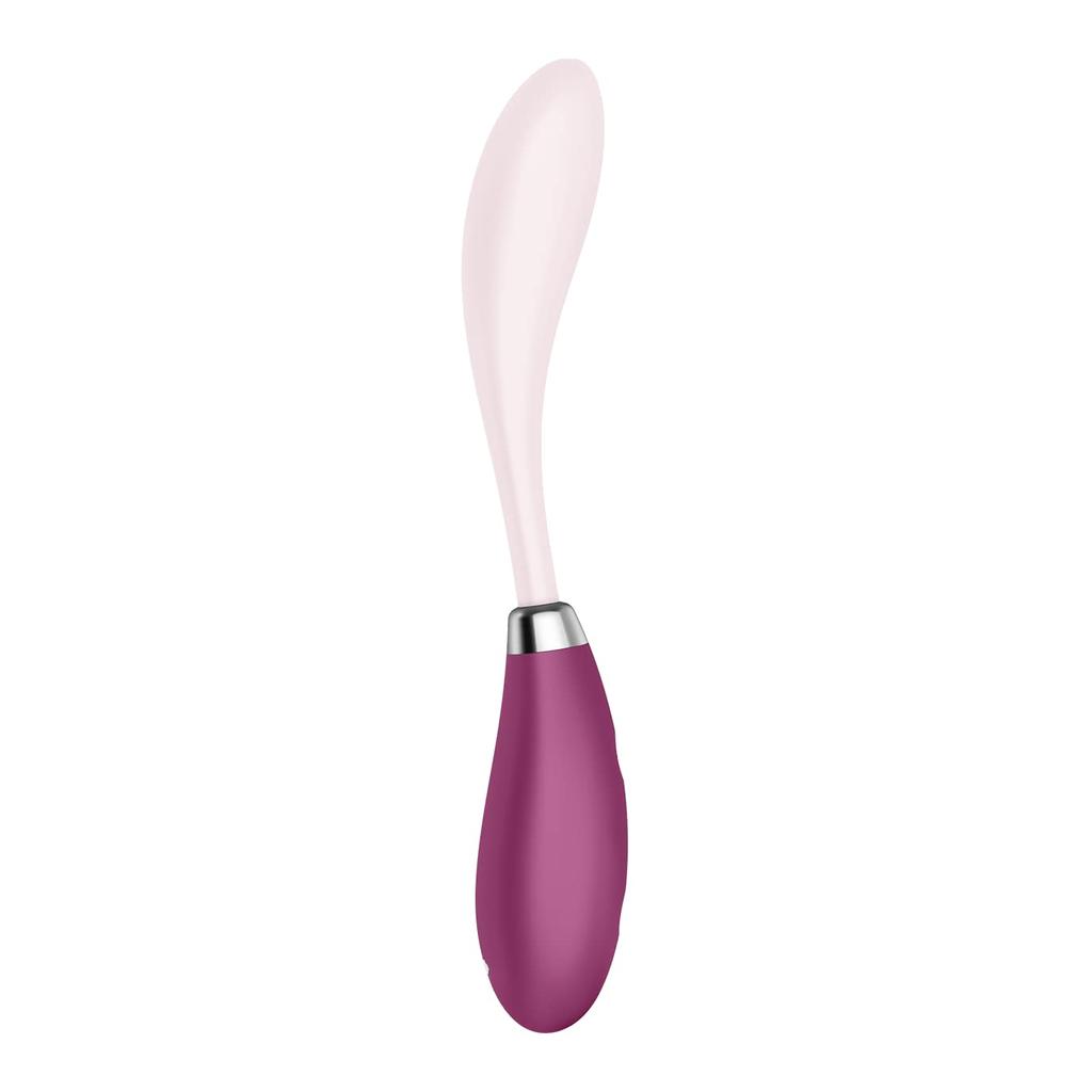 Satisfyer Flex 3 Berry Flexible Vibrator Bendable Slim G Spot Clitoris Simultaneous Stimulation Flexible Flexible Clitoral Orgasm Medium Orgasm Two