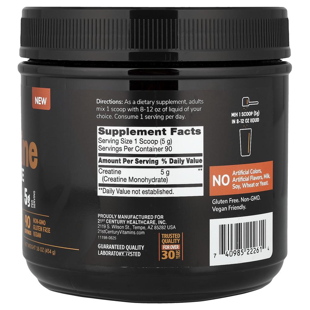 21st Century Full Fuel 365™, Creatine Monohydrate, Unflavored, 16 Oz (454 G)