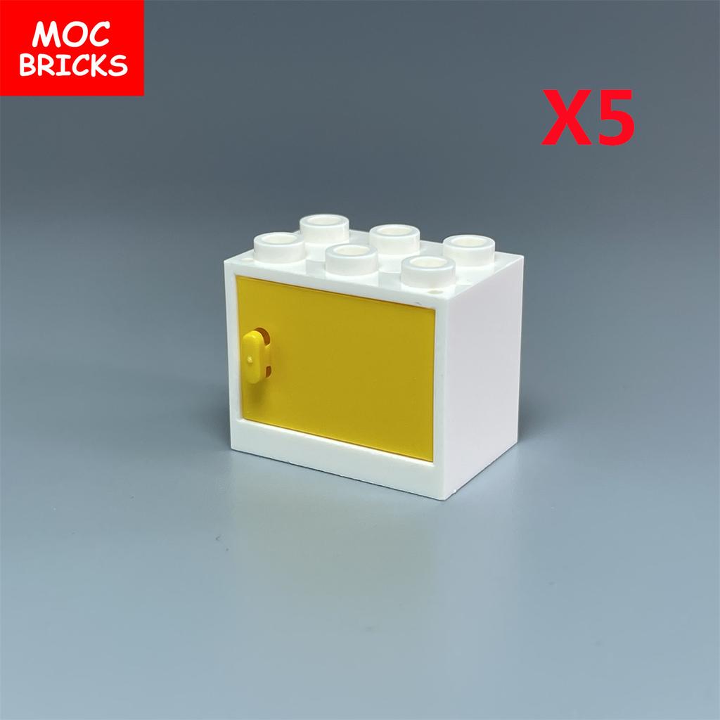 Коробка-шкафчик для кубиков MOC Контейнер 2x3x2 Шкафы Собираемые Частицы 4532 4533 Городской Дом Строительные Кирпичики Детали