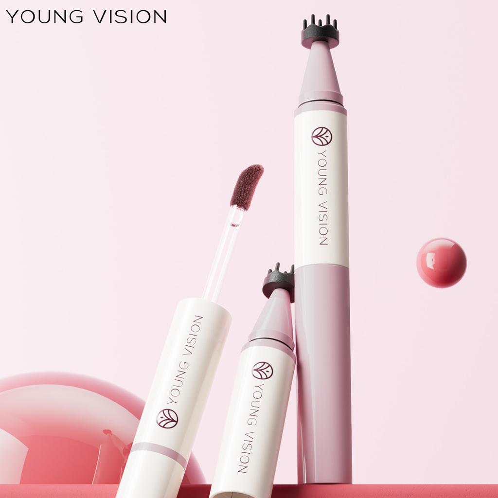 YOUNG VISION Водостойкий и потостойкий карандаш для румян и веснушек 4-в-1 с 4 оттенками