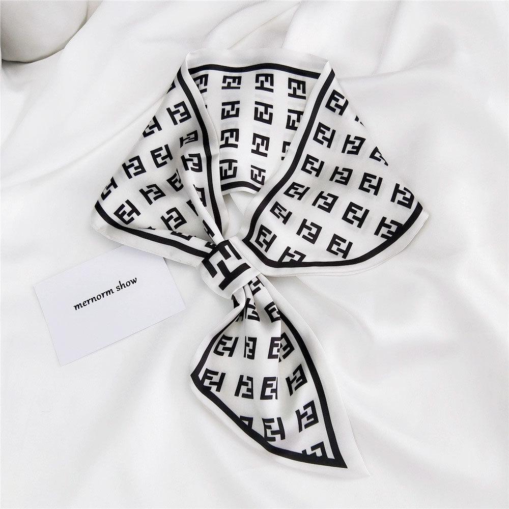 Новые шарфы Шелковые шарфы Женские весенние и осенние длинные декоративные профессиональные шарфы Летние тонкие стили в сочетании с рубашками Стильные