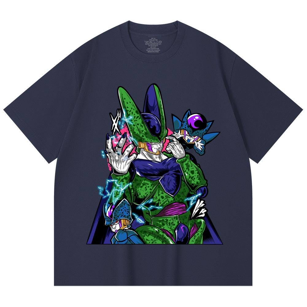 230 г/м² 100% хлопок Dragon Ball V29 Принт Cell Унисекс Тяжелая хлопковая футболка