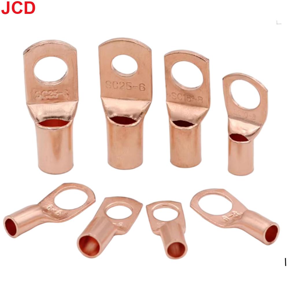JCD 5/10/20pcs Copper Lug Ring Wire Connectors Bare Cable Electric Crimp Terminal SC4-6 SC6-6 SC6-8 SC10-6 SC16-6 SC16-8 SC25-8