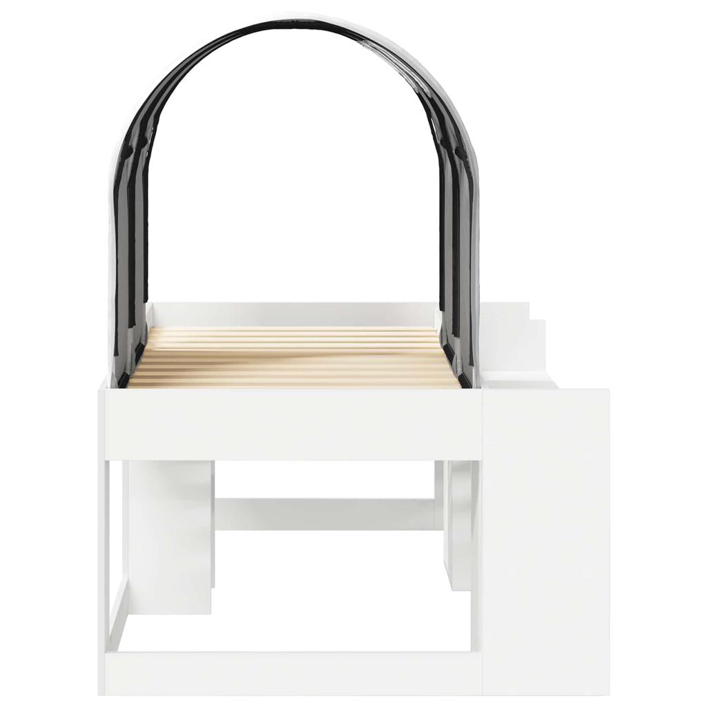 Bed with Tunnel 4 pcs White Particleboard