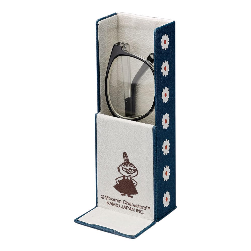 Жемчужный футляр для очков Муми-тролль Маленькая Мю из твердого материала с синтетическим магнитным замком и подкладкой из микрофибры Цветок станет отличным подарком на День или подставку для дня, Кожа, Ткань,