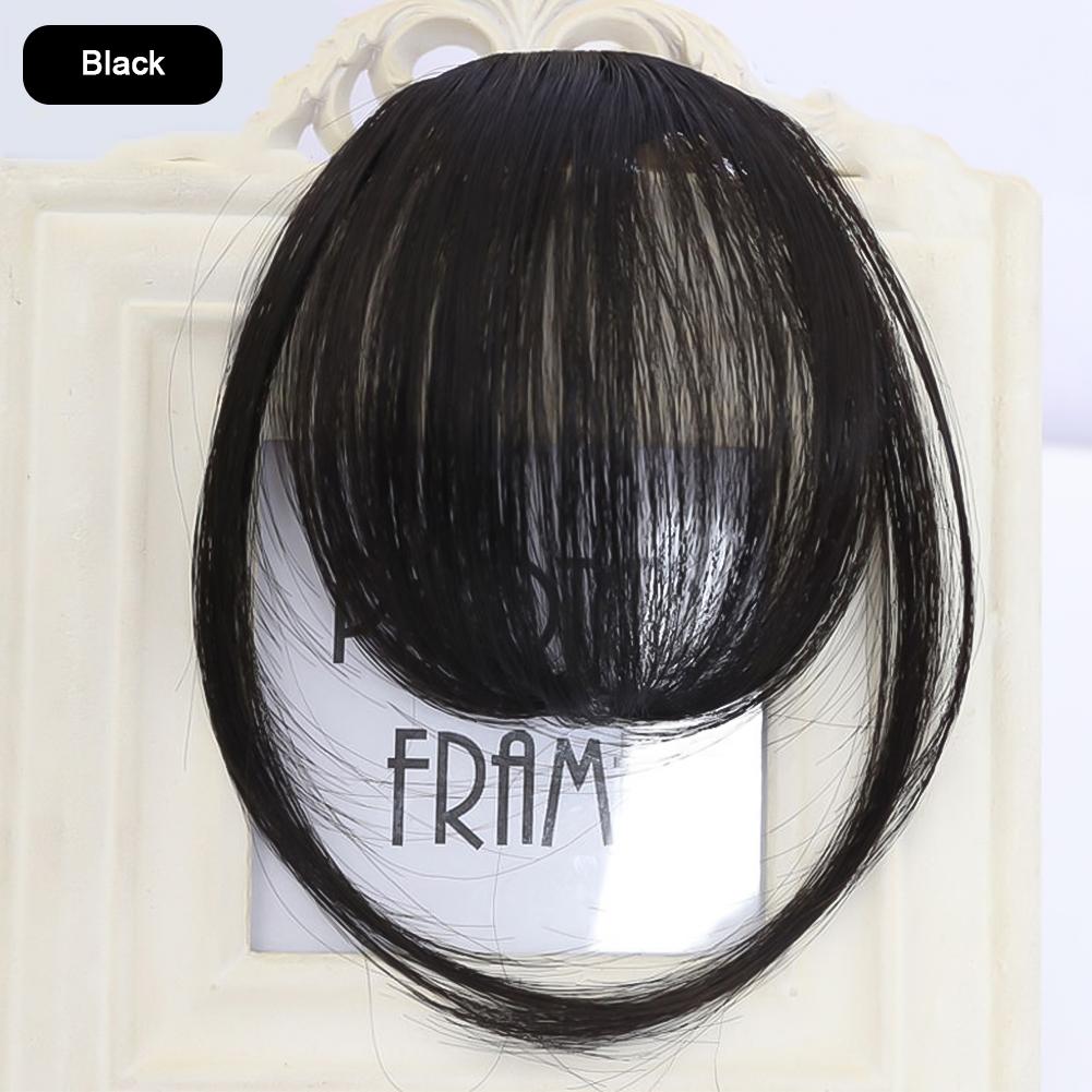 Синтетические натуральные волосы на лбу с челкой, искусственные челки, парик с воздушной челкой, женский парик, настоящие комические гладкие челки, невидимый парик