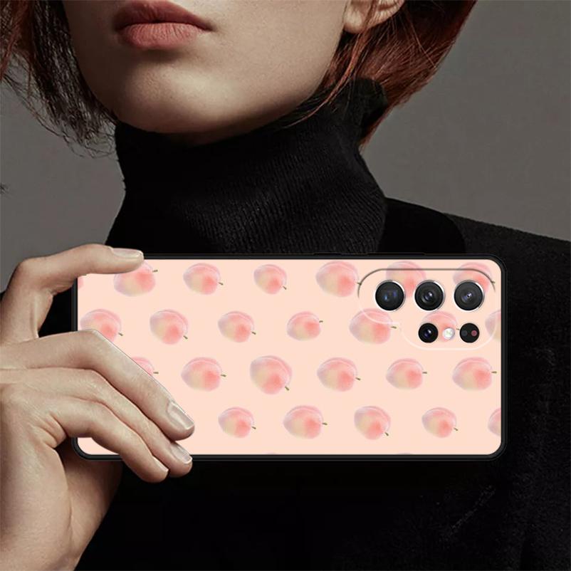 Pink Peaches Aesthetic Phone Case Cover Coque For Samsung Galaxy S24 Ultra 23 S22 Plus S21 FE S20 Note 10 Pro Note 20 lite