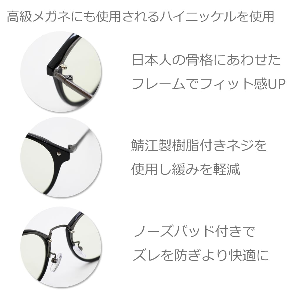 Очки для чтения Тонкие легкие стильные синие светоотражающие стильные комбинированные очки с защитой от ультрафиолета Boston Luxury Frame от Sabae Green [Eight Tokyo] мужские 1.0 мужские