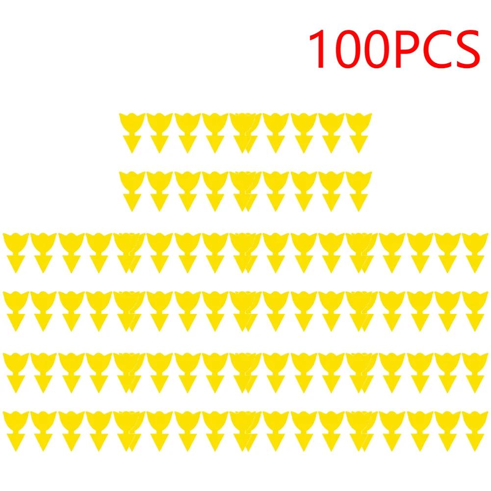 100-10pcs Dual-Sided Insect Mosquito Sticky Trap For Garden Insect Killer Whitefly Thrip Fruit Fly Gnat Waterproof Sticky Board
