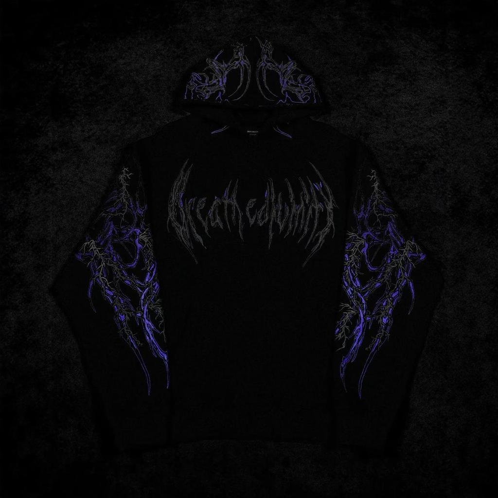 Мужская толстовка Breathedivinity в темном стиле - Модная спортивная верхняя одежда Осень/Зима