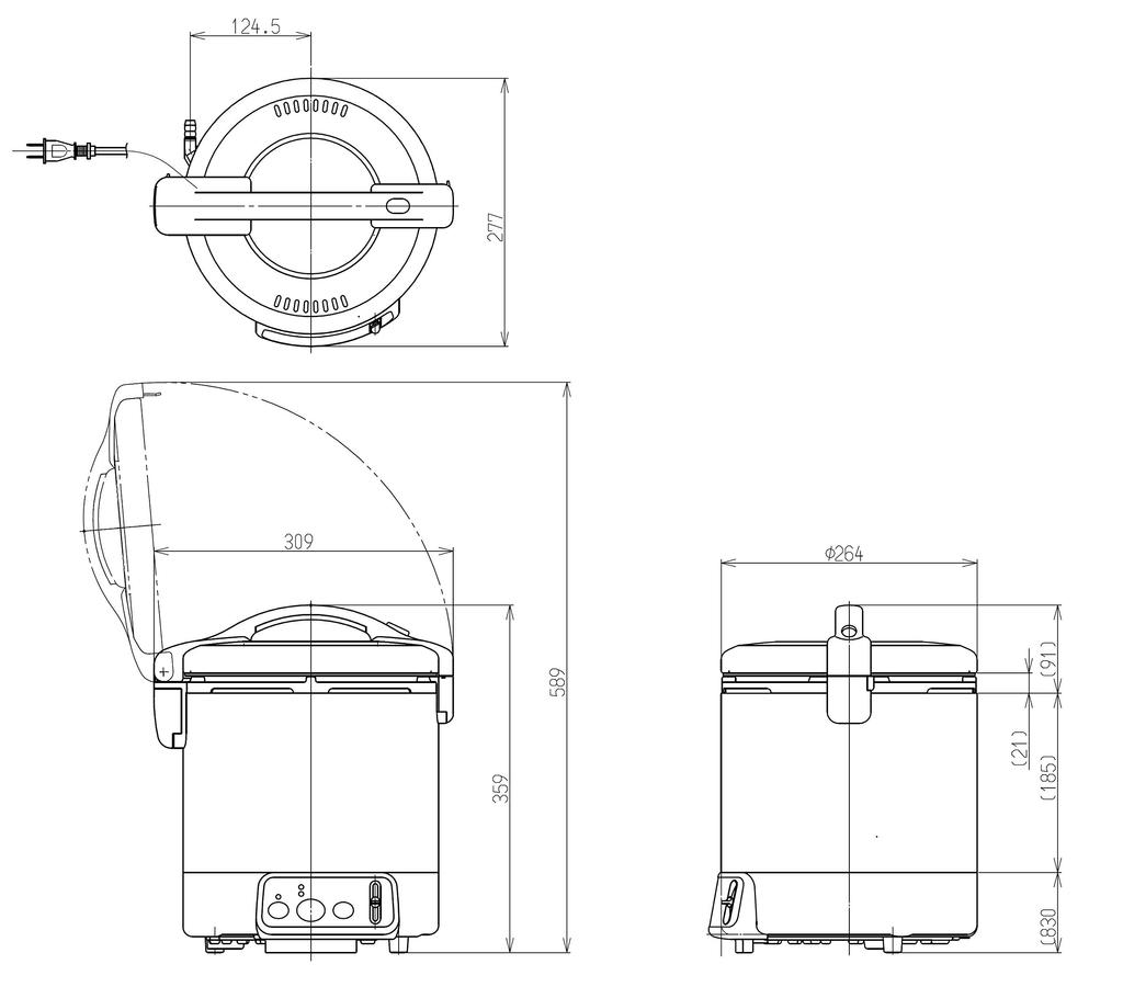Газовая рисоварка Rinnai 1 Sho Brown для пропана "Kogamaru" RR-100VQ(база данных) РР-100ВQ(база данных)/ЛП