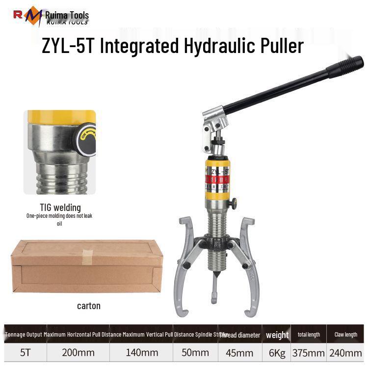 Ruima Premium Hydraulic Two/Three-Jaw Wheel & Bearing Puller Tool