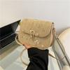 2025 New Shoulder Bag Women's Bag Woven Baguette Underarm Bag Fashionable Small Fresh Square Bag