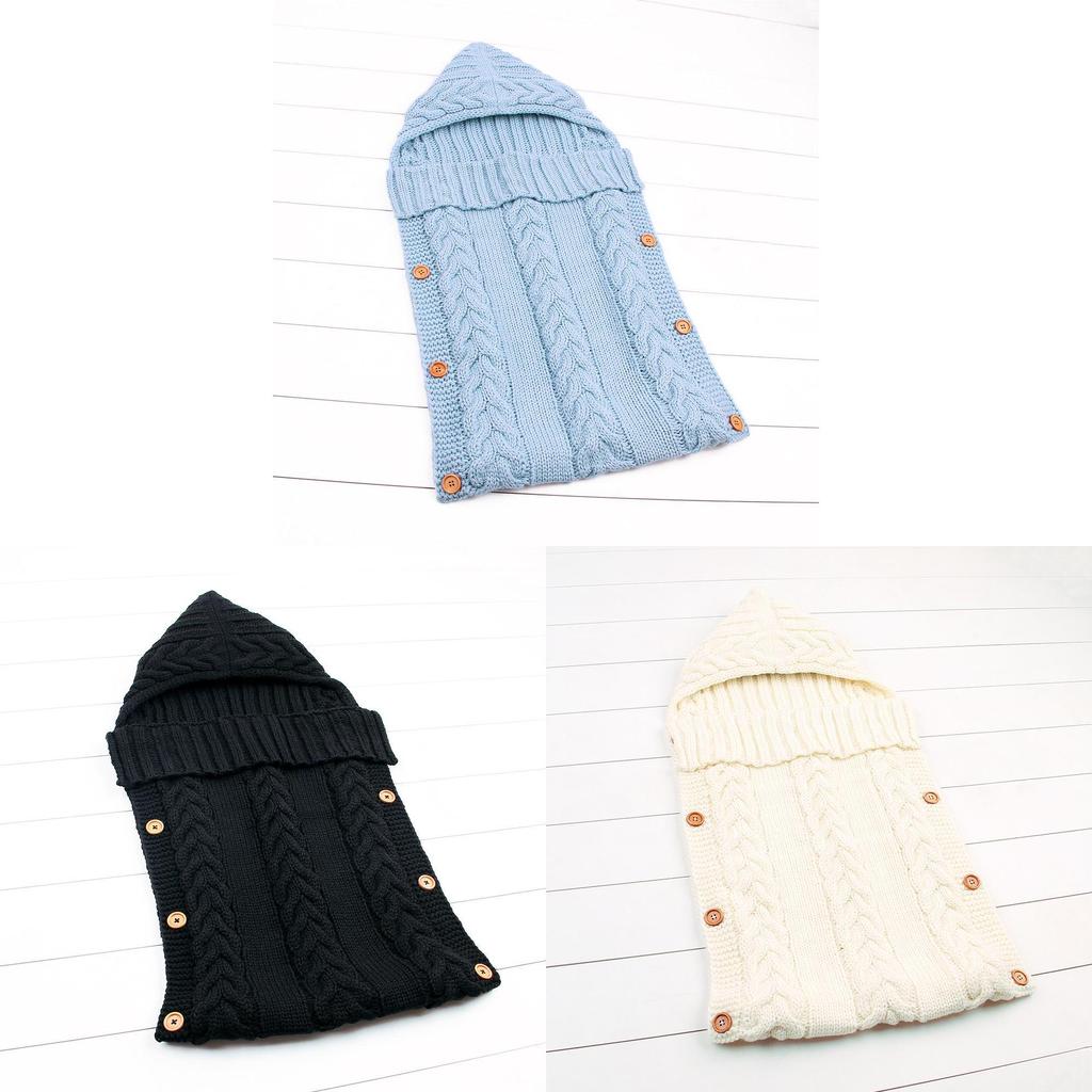 Уютный спальный мешок для новорожденных, вязаный крючком пеленальный кокон для младенцев для максимального тепла