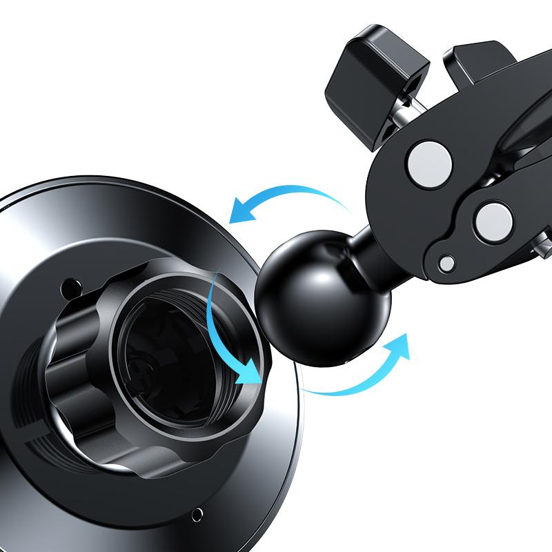 Joyroom 15W MagSafe-Compatible Wireless Charging Magnetic Car Mount for iPhone - Black (JR-ZS240)