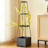 1PC With Trapezoidal Trellis Climbing Plants Flower Vine Climbing Boxes Garden Self-Watering Tomato Cage Outdoor 3/4 Layers