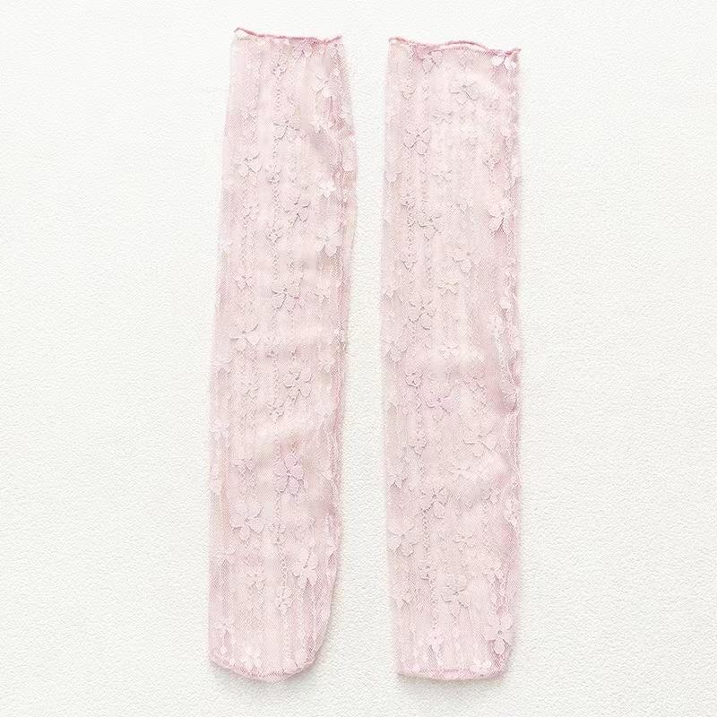 Женские носки Harajuku Ladies Breathable Transparent Floral Ladies Flower Ladies Sweet Mesh Fishnet Socks Soft Funny Socks Hosiery