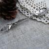 Vintage Flower Carving Tea Coffee Dessert Spoon Long Crystal Handle Dinnerware