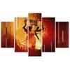 Feeby Five piece picture canvas print, African heat