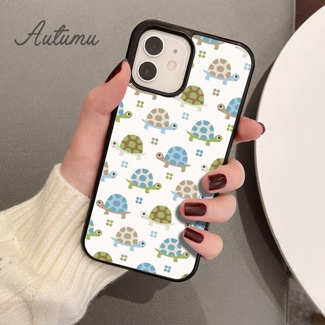 Милый чехол для телефона с изображением морской черепахи для iPhone 11 12 13 14 Pro Max mini X XR XS SE 2020 5 6S 7 8 Plus Samsung Galaxy S21 S22 Cover shell