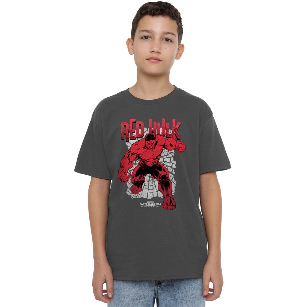 Captain America: Brave New World Childrens/Kids Red Hulk Cracked T-Shirt